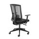 Ronan mesh back operators chair with fixed arms - black