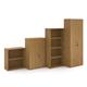 Contract double door cupboard 830mm high with 1 shelf - oak