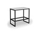 Otto Poseur benching solution dining table 1200mm wide - black frame, white top
