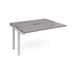 Adapt sliding top add on unit single 1400mm x 1200mm - white frame, grey oak top