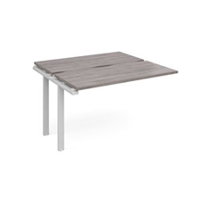 Adapt sliding top add on unit single 1200mm x 1200mm - white frame, grey oak top