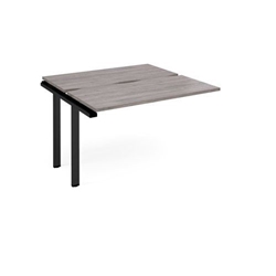 Adapt sliding top add on unit single 1200mm x 1200mm - black frame, grey oak top