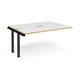Adapt sliding top add on unit single 1600mm x 1200mm - black frame, white top with oak edging