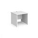 Contract 25 straight desk with panel leg 800mm x 800mm - white