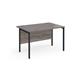 Maestro 25 straight desk 1200mm x 800mm - black H-frame leg, grey oak top