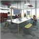 Enable worktable 1600mm x 1600mm deep with four solid oak legs - kendal oak