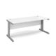 Vivo straight desk 1800mm x 800mm - silver frame, white top
