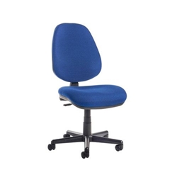 Bilbao fabric operators chair with no arms - blue