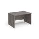 Maestro 25 straight desk 1200mm x 800mm - grey oak top with panel end leg