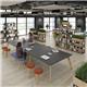 Enable worktable 1600mm x 1600mm deep with four solid oak legs - kendal oak
