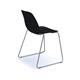Strut multi-purpose chair with chrome sled frame - black