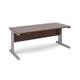 Vivo straight desk 1800mm x 800mm - silver frame, walnut top