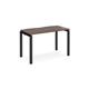 Adapt single desk 1200mm x 600mm - black frame, walnut top