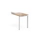 Adapt add on unit single return desk 800mm x 600mm - white frame, beech top