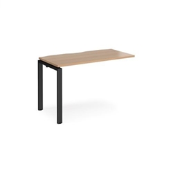 Adapt add on unit single 1200mm x 600mm - black frame, beech top