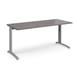 TR10 height settable straight desk 1800mm x 800mm - silver frame, grey oak top