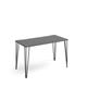 Tikal straight desk 1200mm x 600mm with hairpin legs - black legs, grey top