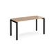 Adapt single desk 1400mm x 600mm - black frame, beech top