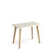Giza straight desk 1000mm x 600mm with wooden legs - oak finish, white top