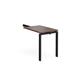 Adapt add on unit single return desk 800mm x 600mm - black frame, walnut top