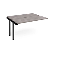 Adapt add on unit single 1400mm x 1200mm - black frame, grey oak top