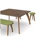 Enable worktable 1600mm x 1600mm deep with four solid oak legs - kendal oak