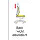 Bilbao fabric operators chair with lumbar support and no arms - black