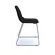 Strut multi-purpose chair with chrome sled frame - black