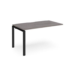 Adapt add on unit single 1400mm x 800mm - black frame, grey oak top