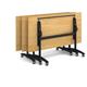 Rectangular deluxe fliptop meeting table with black frame 1200mm x 800mm - beech