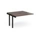 Adapt add on unit single 1200mm x 1200mm - black frame, walnut top