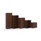 Universal double door cupboard 2140mm high with 5 shelves - walnut