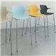 Roscoe high stool with natural oak legs and plastic shell with arms - charcoal grey