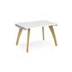 Fuze single desk 1200mm x 800mm with oak legs - white underframe, white top