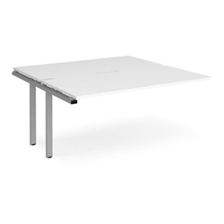 Adapt add on units back to back 1600mm x 1600mm - silver frame, white top
