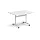 Rectangular deluxe fliptop meeting table with white frame 1200mm x 800mm - white