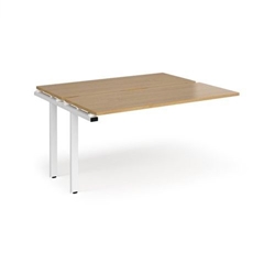 Adapt add on units back to back 1400mm x 1200mm - white frame, oak top