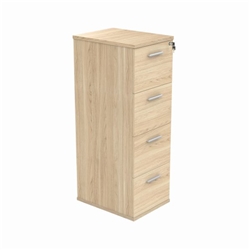Polaris 4 Drawer Filing Cabinet 460x600x1358mm Canadian Oak KF78106