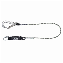 MSA 1.8m Kernmantel Energy Absorbing Lanyard Chrome MSA10185614