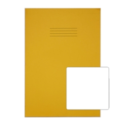 RHINO 13 x 9 A4+ Exercise Book 80 Page, Yellow, Plain
