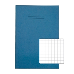 RHINO 13 x 9 A4+ Exercise Book 80 Page, Light Blue, 10mm Squared