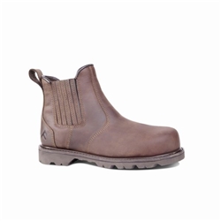 Rock Fall RF206 Farrier Chelsea Safety Boot Brown 7 RF206/007
