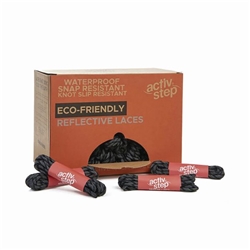 Rock Fall Activ-Step Recycled Abrasion Resistant Boot Laces (Pack of 50) Blk 160cm ABRLACBKVIZ/160