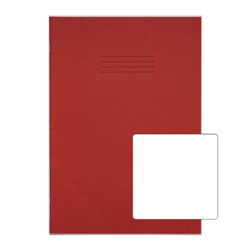 RHINO 13 x 9 A4+ Exercise Book 80 Page, Red, Plain