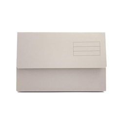 Exacompta Document Wallet Manilla Foolscap Half Flap 250gsm Buff (Pack 50) - DW250-BUFZ
