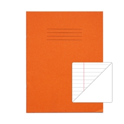 RHINO 9 x 7 Exercise Book 80 Page, Orange, F8M/Plain Alternated 