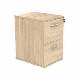 Polaris 2 Drawer Filing Cabinet 460x600x710mm Canadian Oak KF78102