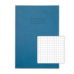 RHINO A4 Exercise Book 80 Page, Light Blue, 7mm Squared