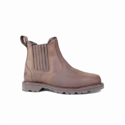 Rock Fall RF246 Plough Non-Safety Chelsea Boot Brown 9 RF246/009