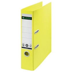 Leitz 180 Recycle Lever Arch File A4 80mm Spine Yellow 10180015